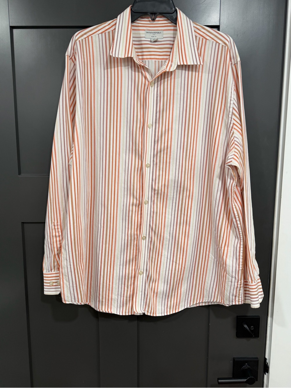 Banana Republic Men's Striped Dress Shirt- video in the listing
